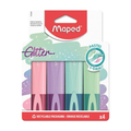 MAPED Glitter Fluo Peps Csillámos Szövegkiemelő Készlet (1-5 mm)
