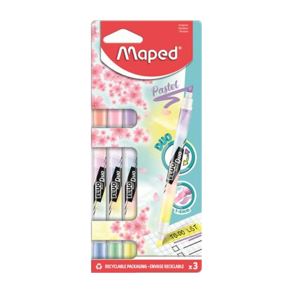 MAPED Fluo Peps Duo Kétvégű Pasztell Szövegkiemelő Készlet – 6 Szín (1-5 mm)