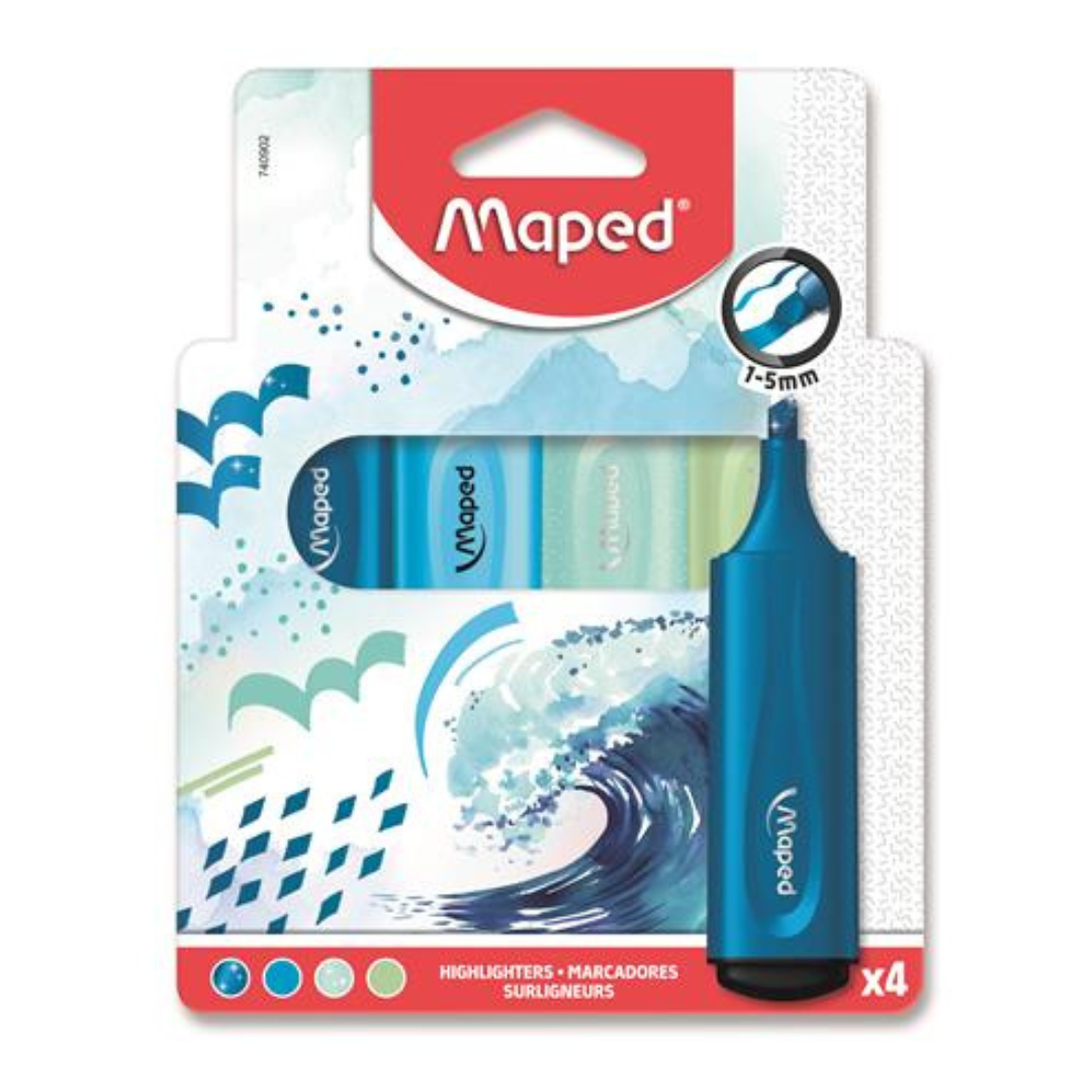 MAPED Fluo Peps Assorted Szövegkiemelő Készlet – Vegyes Színek (1-5 mm)