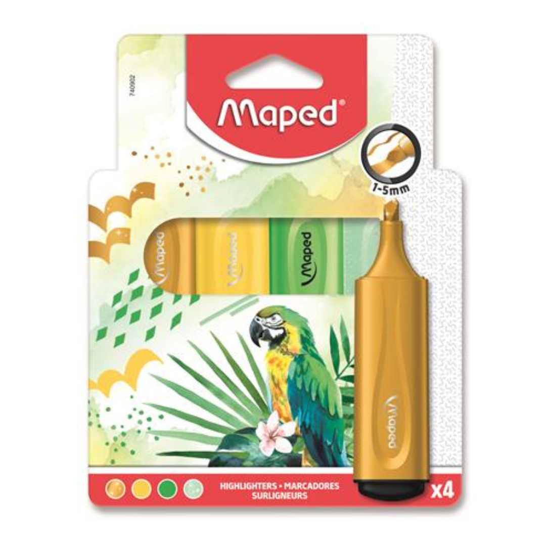 MAPED Fluo Peps Assorted Szövegkiemelő Készlet – Vegyes Színek (1-5 mm)