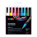 UNI Posca PC-3M Dekormarker készlet – 0,9-1,3 mm, 8 különböző szín
