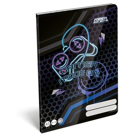 LIZZYSULI Füzet – tűzött, A5, sima, 32 lap, Esport, Gamer on Duty,20-32
