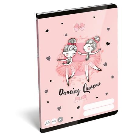 LIZZYSULI Füzet – tűzött, A5, sima, Tiny Dancer, Lovely Ballerina, 20-32