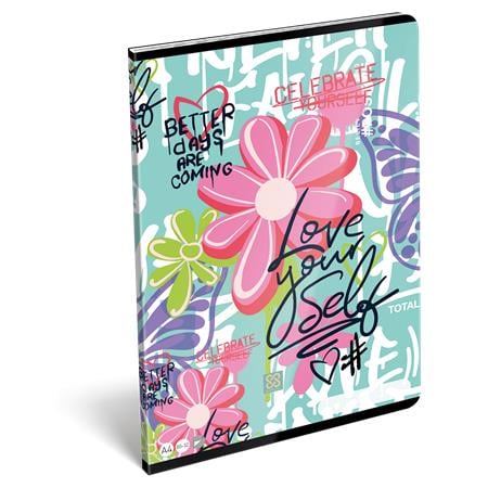 LIZZYSULI Füzet – tűzött, A4, sima, Cornell Love