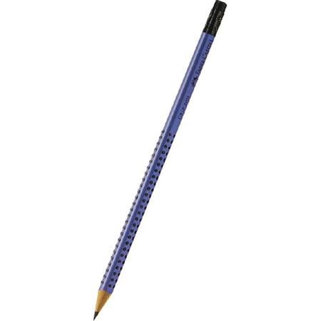 FABER-CASTELL Grip 2001 Grafitceruza – radírral, B, háromszögletű, kék