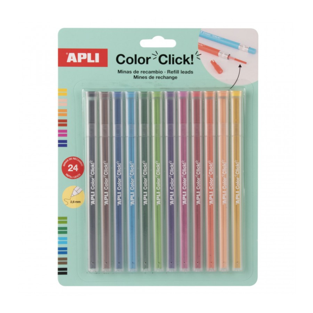 APLI Color Click utántöltő, 24 db – 12 szín