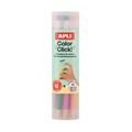 APLI Color Click töltőceruza készlet ceruzatartóban, 12 szín