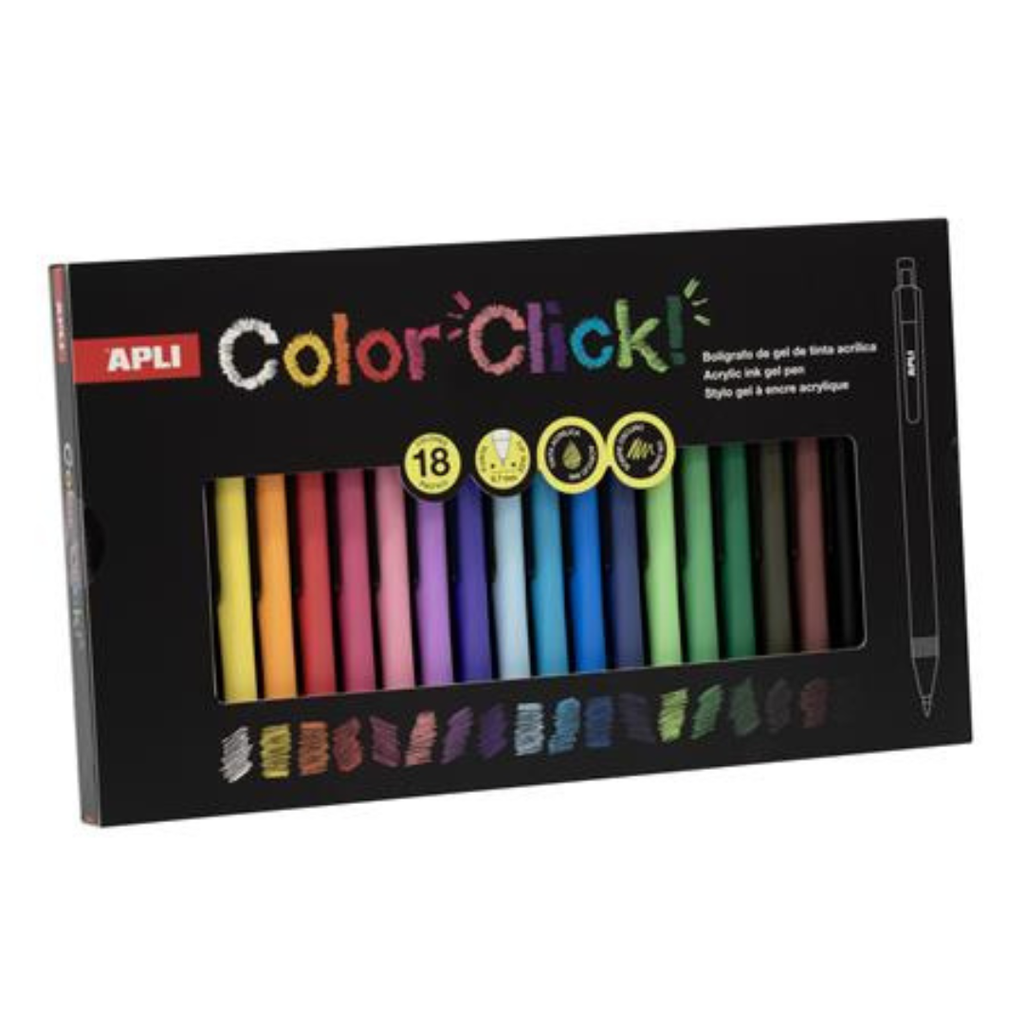 APLI Color Click zseléstoll, akril tinta, 18 szín