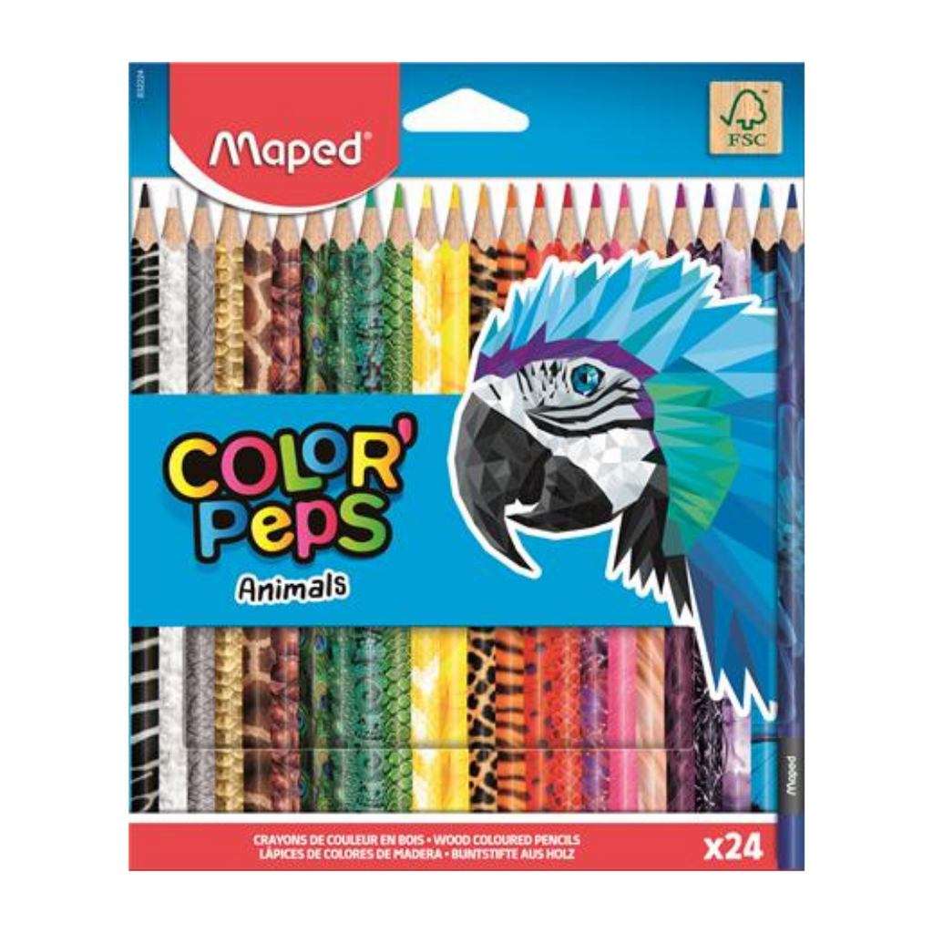 MAPED Color'Peps Animal színes ceruza készlet, 24 szín