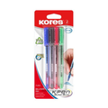 KORES K1-M Golyóstoll készlet – 1,0 mm, kupakos, háromszögletű, vegyes színek