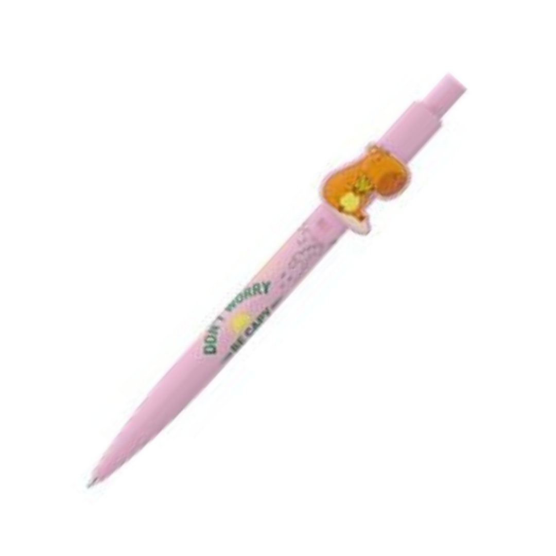 ICO Capybara Golyóstoll – 0,8 mm, nyomógombos, pasztell rózsaszín