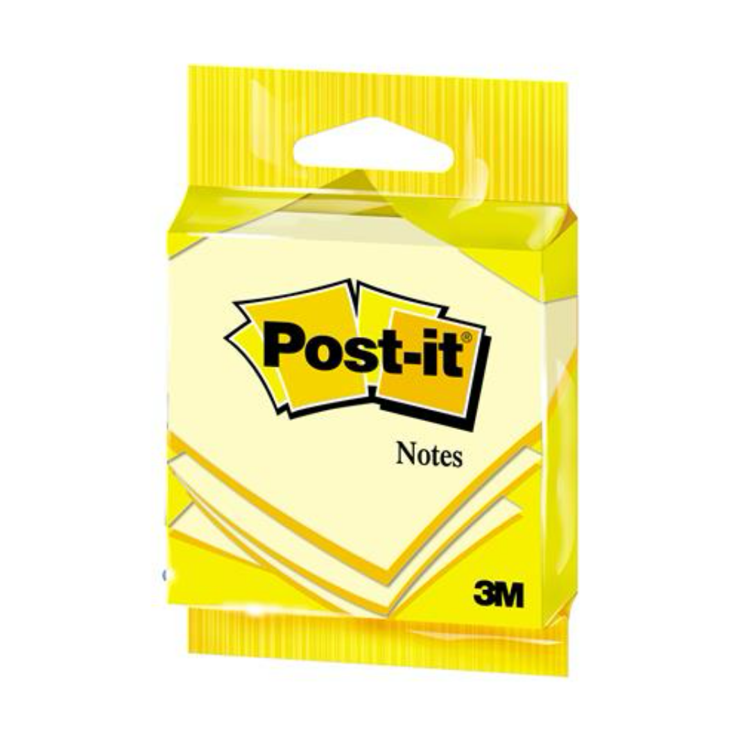3M POSTIT Öntapadó jegyzettömb – 76x76 mm, 100 lap, sárga