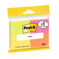 3M POSTIT Öntapadó jegyzettömb – 38x51 mm, 4x100 lap, Neon