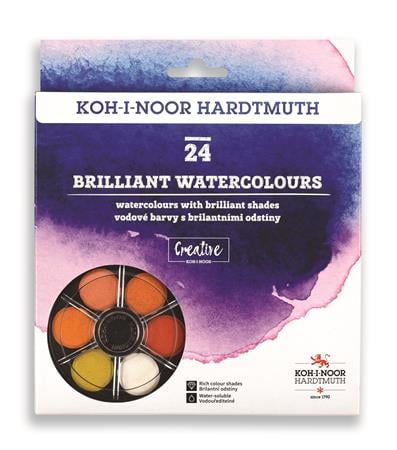 KOH-I-NOOR Brillant Vízfesték – 24 darabos, 22,5 mm