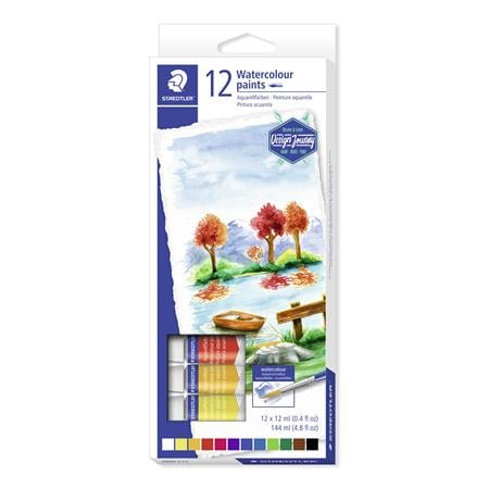 STAEDTLER 8880 Akvarell festék – tubusos, 12 különböző szín
