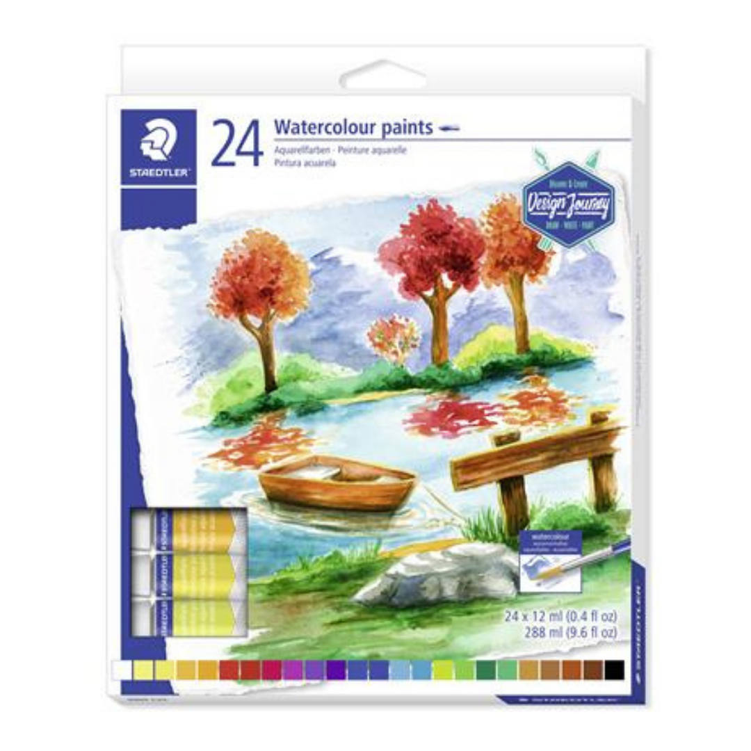 STAEDTLER 8880 Akvarell festék – tubusos, 24 különböző szín
