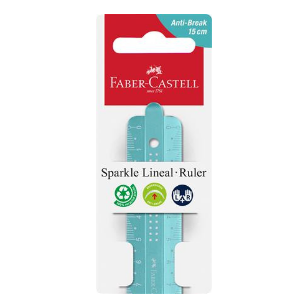 FABER-CASTELL Sparkle Vonalzó – műanyag, törhetetlen, 15 cm