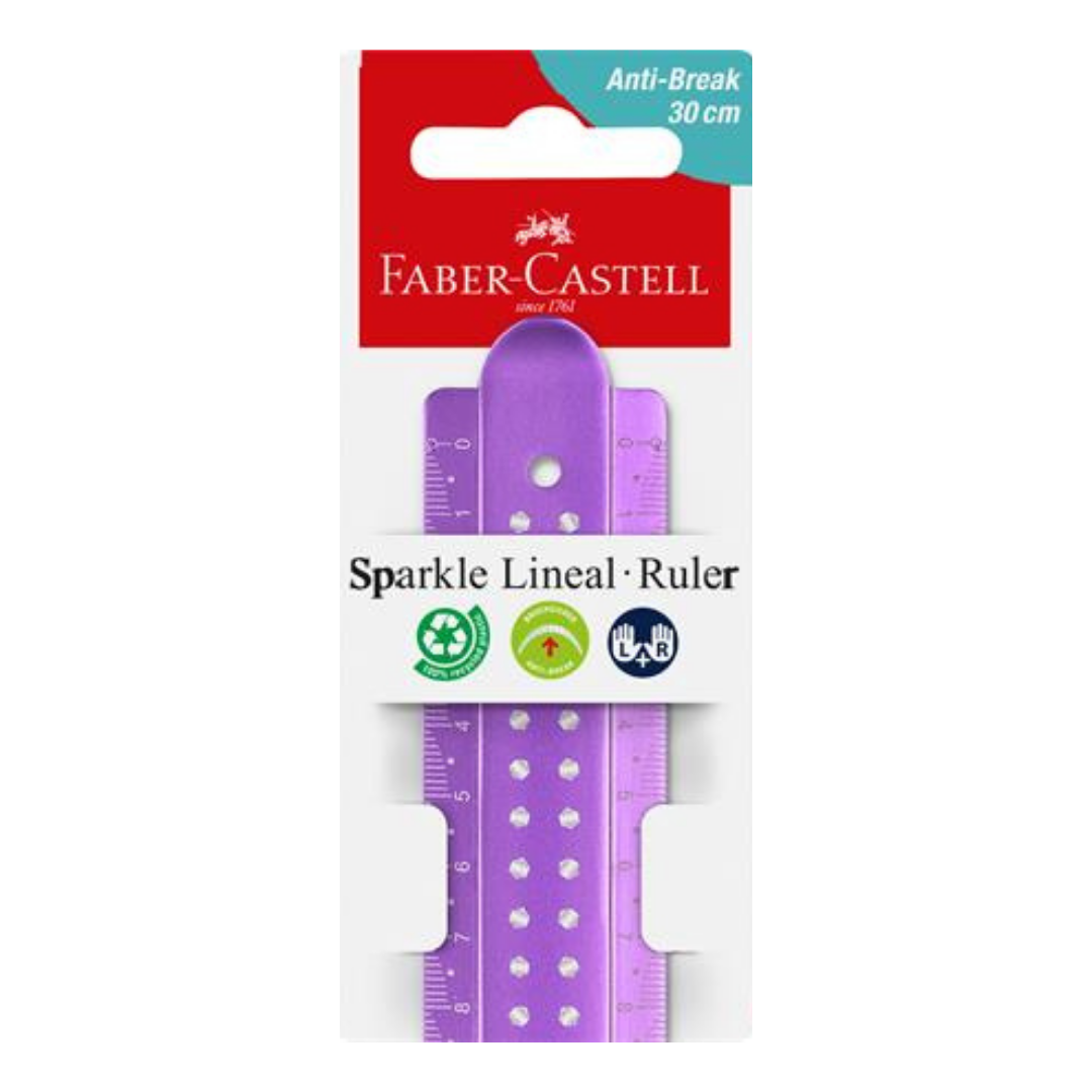 FABER-CASTELL Sparkle Vonalzó – műanyag, törhetetlen, 30 cm