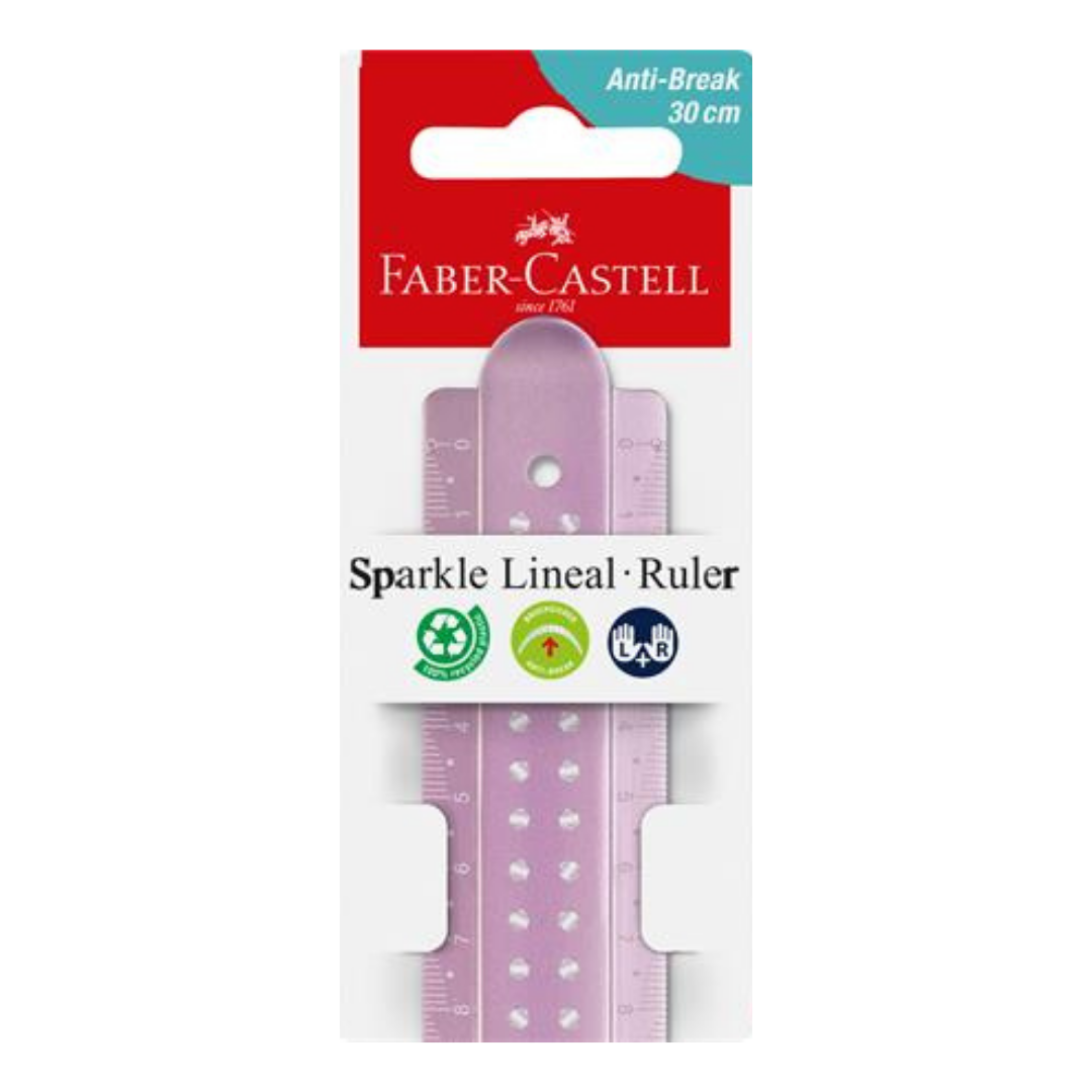 FABER-CASTELL Sparkle Vonalzó – műanyag, törhetetlen, 30 cm