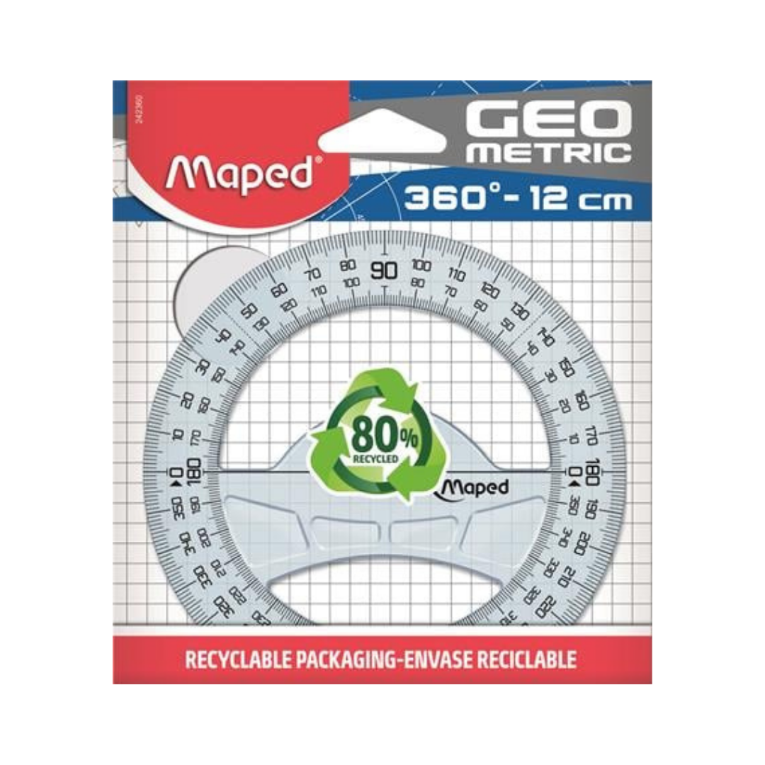 MAPED Geometric Szögmérő – műanyag, 360°