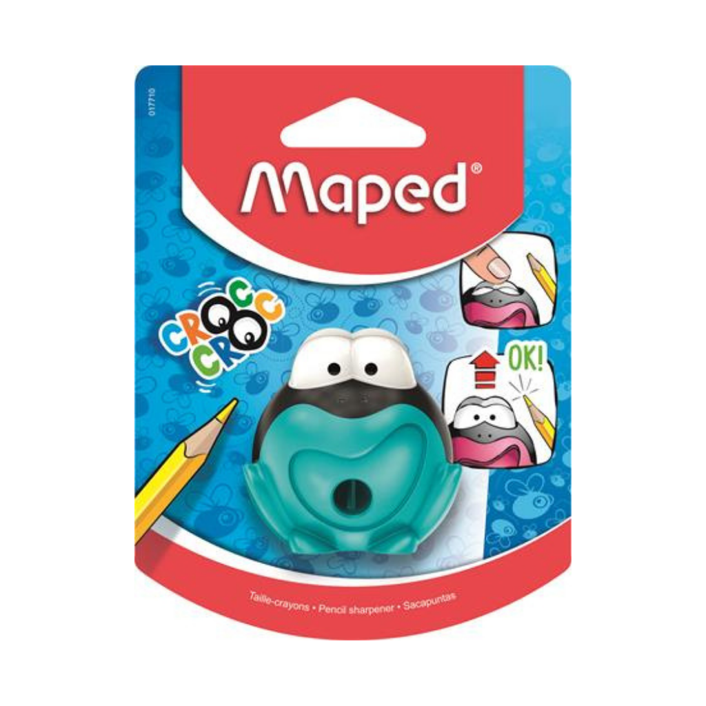 MAPED Croc Croc Hegyező – egylyukú, tartályos, béka