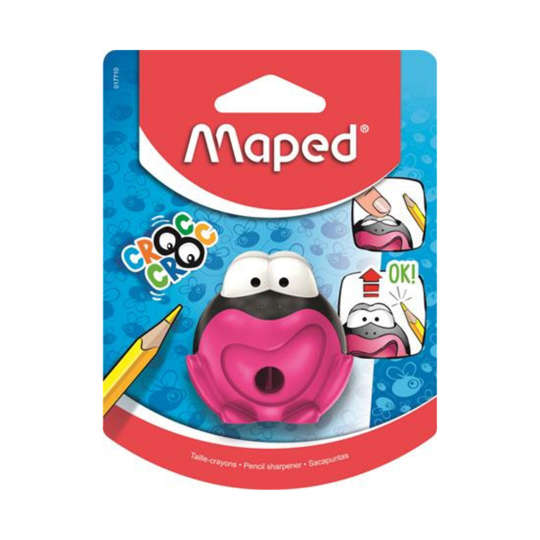 MAPED Croc Croc Hegyező – egylyukú, tartályos, béka